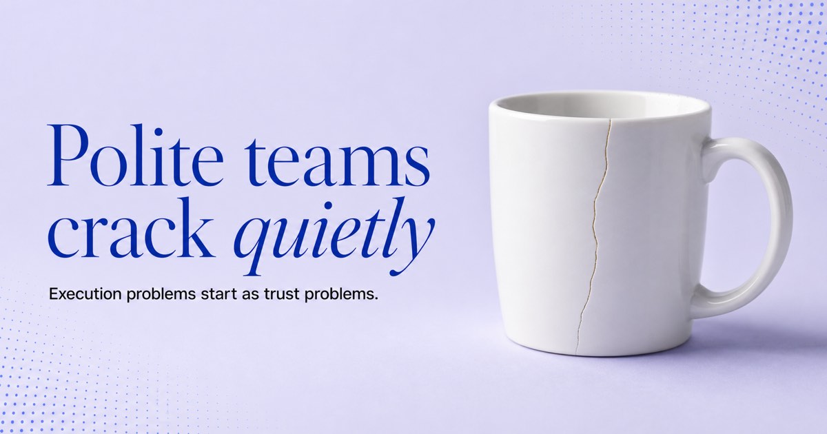 1200x630 social preview for Execution Problems Begin as Trust Problems