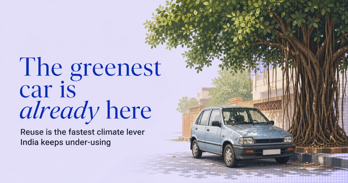 1200x630 social preview for The Greenest Car in India Is the One Already Built