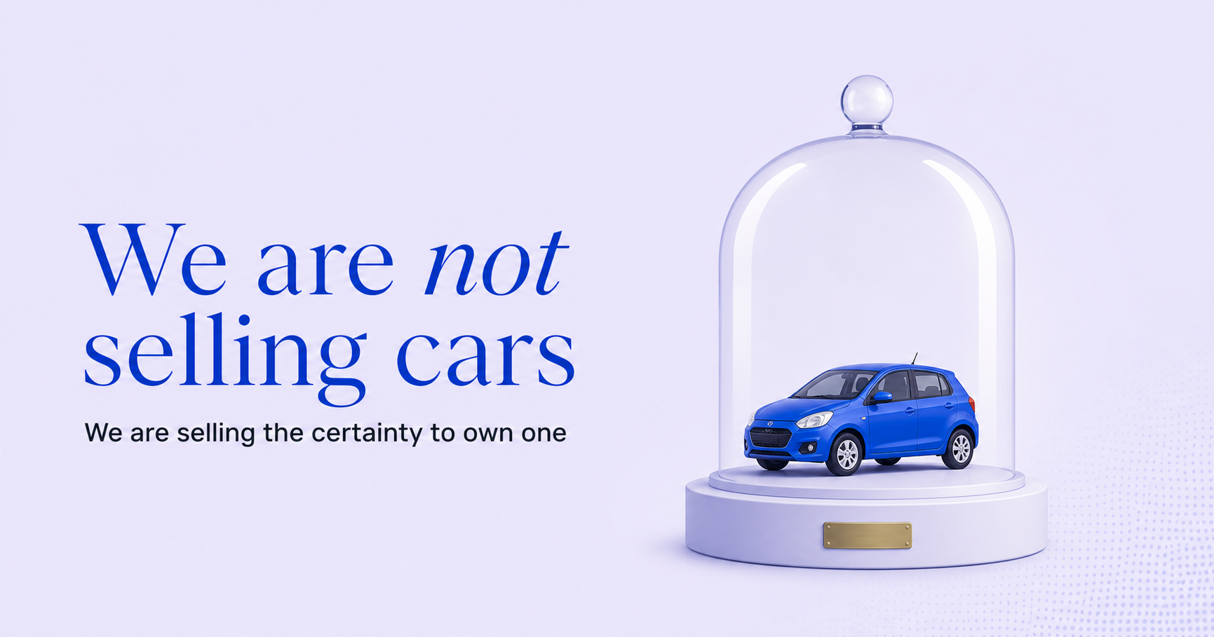 Editorial visual for Why We Are Not Selling Cars